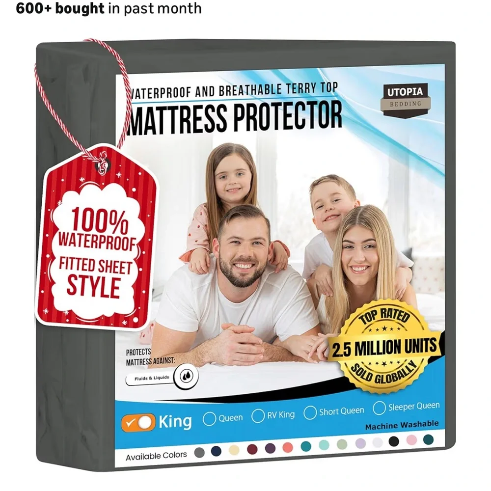 Mattress Protector King Size Waterproof New With Tags